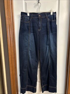 Curve Appeal High-Rise Straight Leg Jeans in Dark Blue